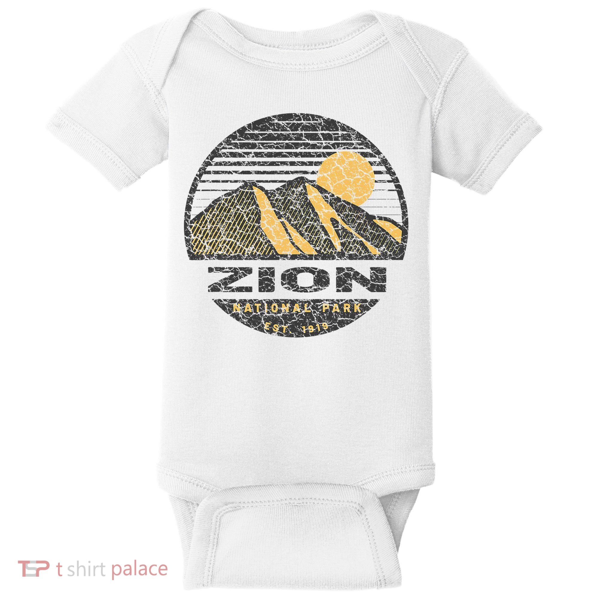 Road Trip Mount Zion National Park Utah Mountain Sunset Art Baby Bodysuit