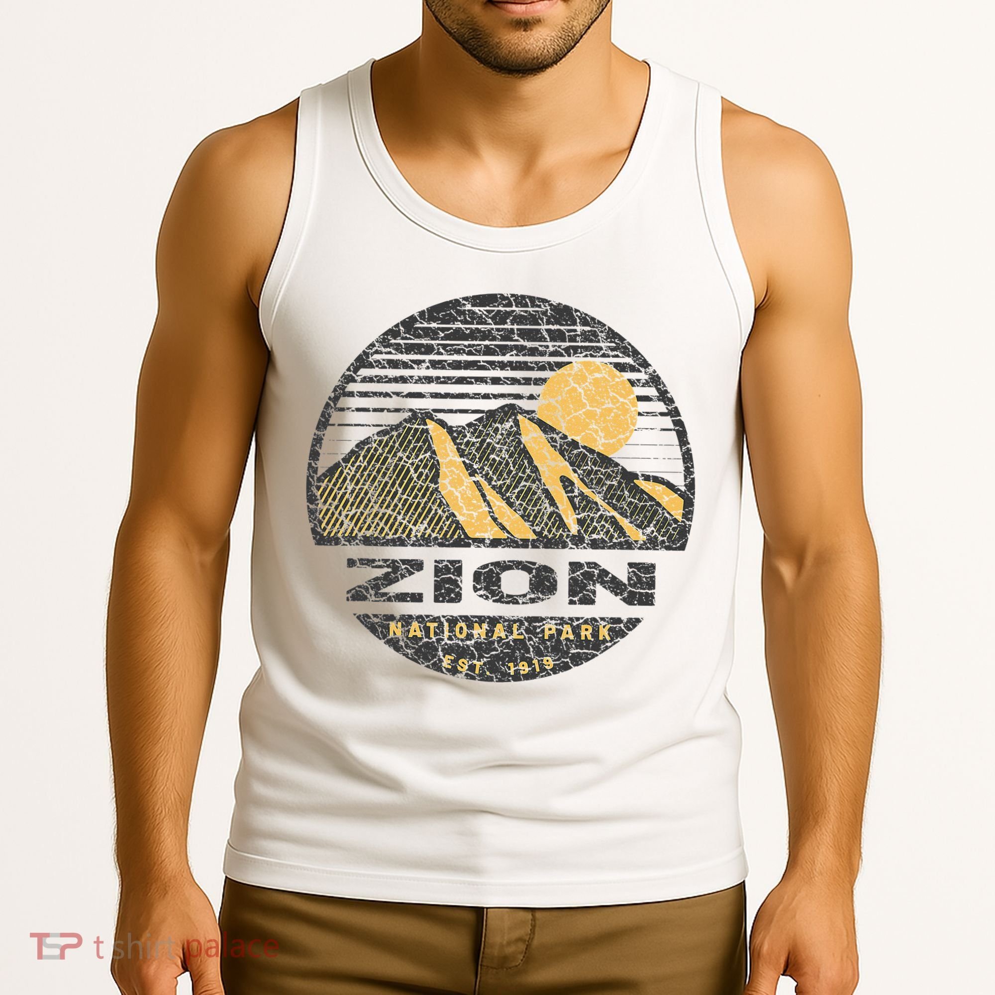 Road Trip Mount Zion National Park Utah Mountain Sunset Art Tank Top