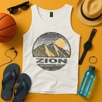 Road Trip Mount Zion National Park Utah Mountain Sunset Art Tank Top thumb 4