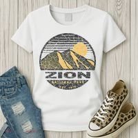 Road Trip Mount Zion National Park Utah Mountain Sunset Art Women's T-Shirt thumb 3