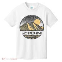 Road Trip Mount Zion National Park Utah Mountain Sunset Art Kids T-Shirt thumb 0