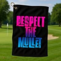 Respect The Mullet Gulf Shores Alabama Fishing Golf Towel thumb 1