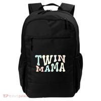 Retro Twin Mama Twin Mom Established Mom Motherhood Gift Backpack thumb 0