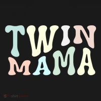 Retro Twin Mama Twin Mom Established Mom Motherhood Gift Backpack thumb 2
