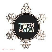 Retro Twin Mama Twin Mom Established Mom Motherhood Gift Ornament thumb 0