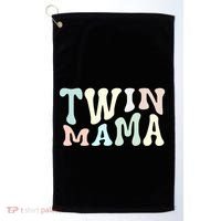Retro Twin Mama Twin Mom Established Mom Motherhood Gift Golf Towel thumb 0