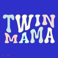Retro Twin Mama Twin Mom Established Mom Motherhood Gift Hoodie thumb 2