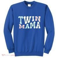 Retro Twin Mama Twin Mom Established Mom Motherhood Gift Sweatshirt thumb 0