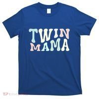 Retro Twin Mama Twin Mom Established Mom Motherhood Gift T-Shirt thumb 0