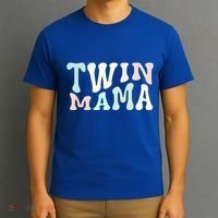 Retro Twin Mama Twin Mom Established Mom Motherhood Gift T-Shirt thumb 3