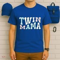 Retro Twin Mama Twin Mom Established Mom Motherhood Gift T-Shirt thumb 6