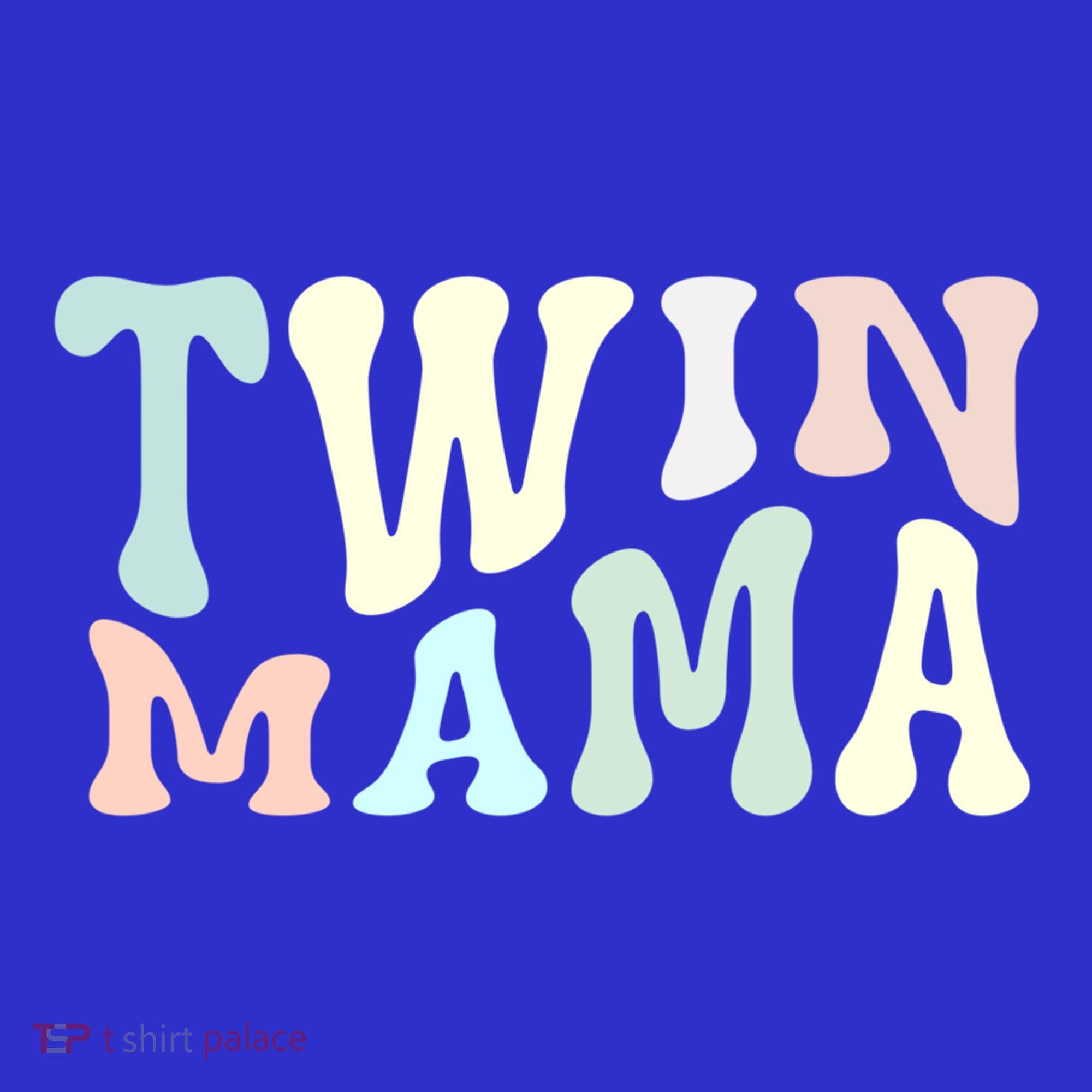 Retro Twin Mama Twin Mom Established Mom Motherhood Gift T-Shirt
