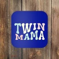 Retro Twin Mama Twin Mom Established Mom Motherhood Gift Coaster thumb 0
