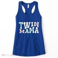 Retro Twin Mama Twin Mom Established Mom Motherhood Gift Women's Tank Top thumb 0