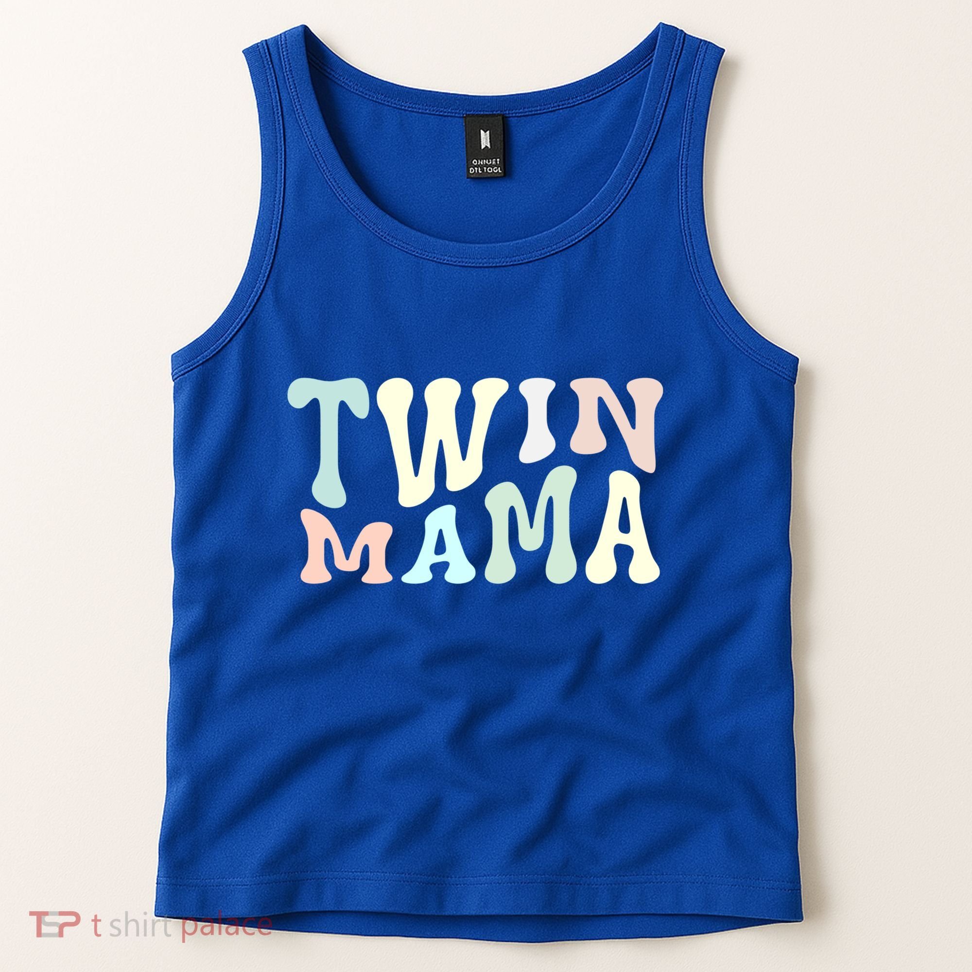 Retro Twin Mama Twin Mom Established Mom Motherhood Gift Tank Top