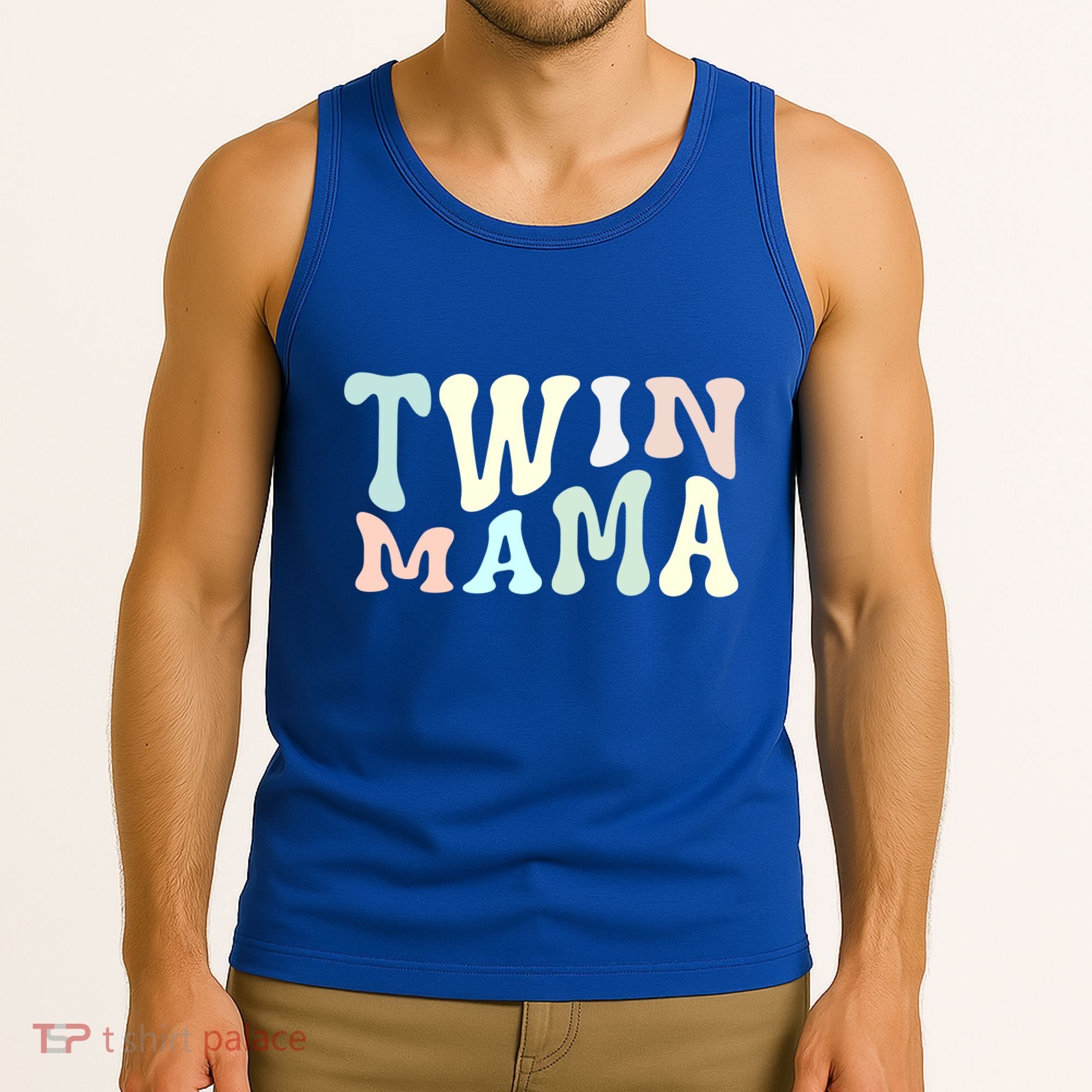 Retro Twin Mama Twin Mom Established Mom Motherhood Gift Tank Top