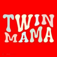 Retro Twin Mama Twin Mom Established Mom Motherhood Gift Santa Hat thumb 1
