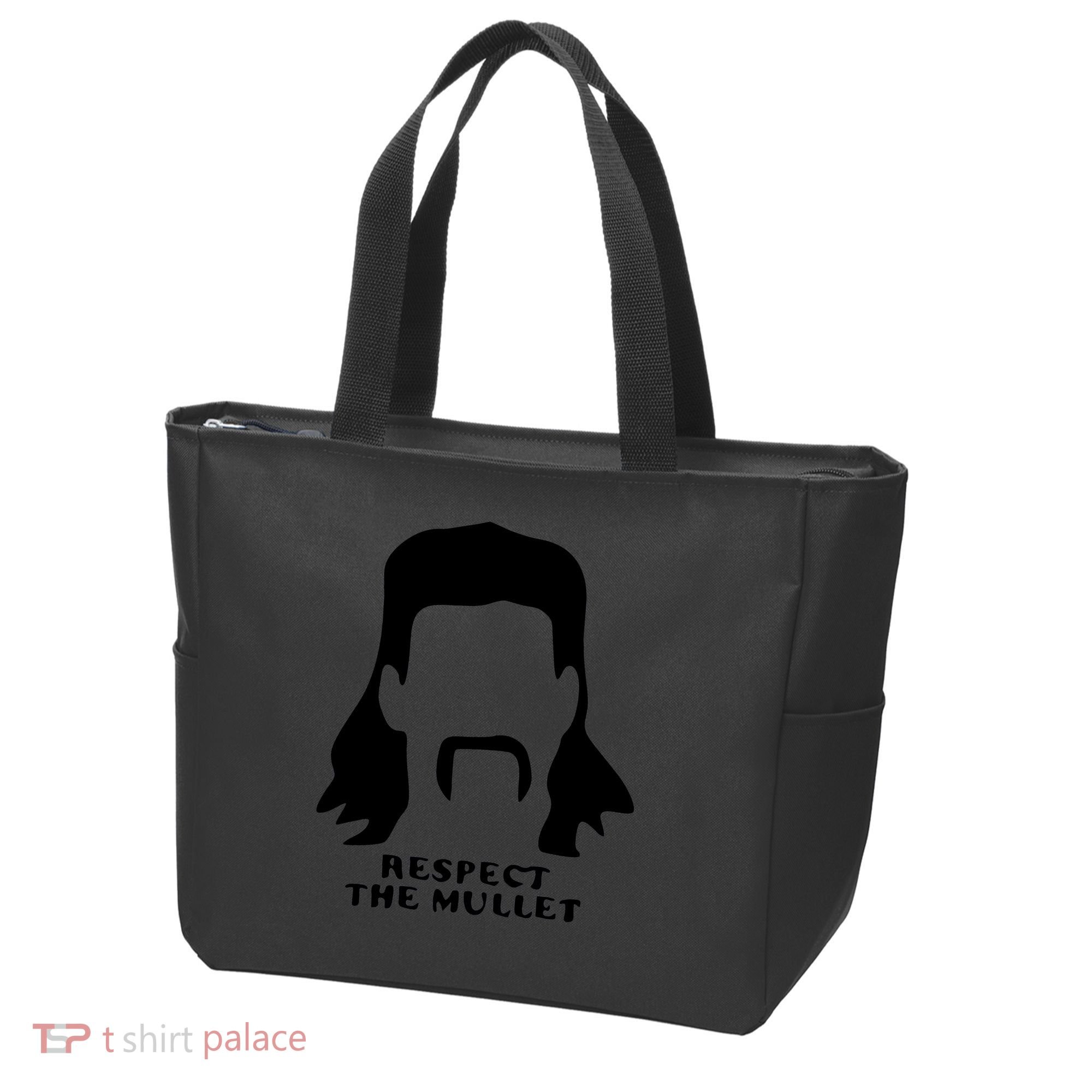 Respect The Mullet It's Mullet Time Funny Redneck Mullet Tote Bag