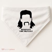 Respect The Mullet It's Mullet Time Funny Redneck Mullet USA-Made Doggie Bandana thumb 0