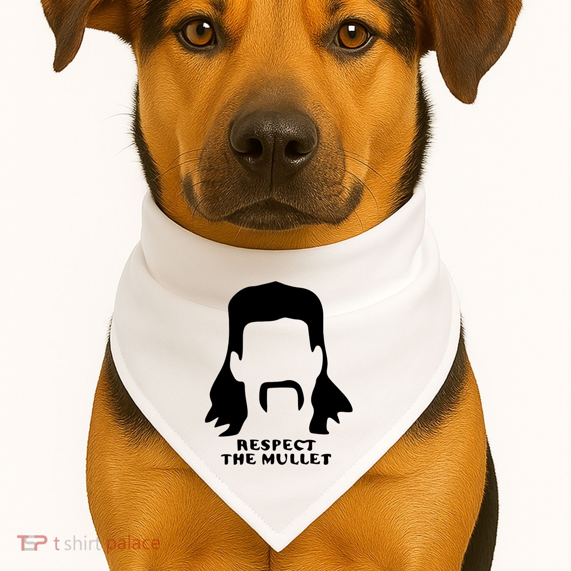 Respect The Mullet It's Mullet Time Funny Redneck Mullet USA-Made Doggie Bandana