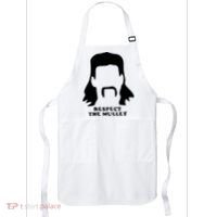 Respect The Mullet It's Mullet Time Funny Redneck Mullet Apron thumb 0