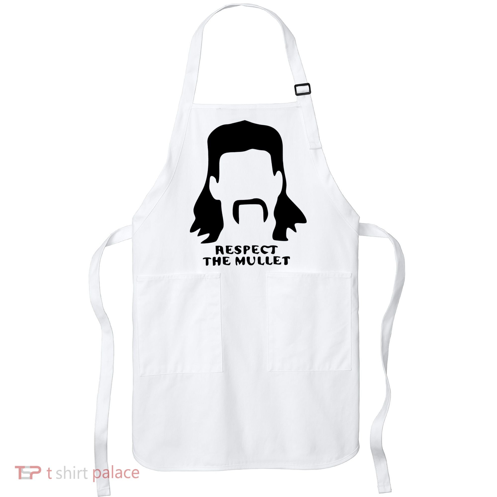 Respect The Mullet It's Mullet Time Funny Redneck Mullet Apron