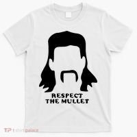 Respect The Mullet It's Mullet Time Funny Redneck Mullet T-Shirt thumb 0
