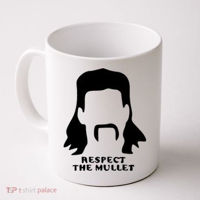 Respect The Mullet It's Mullet Time Funny Redneck Mullet Coffee Mug