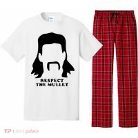 Respect The Mullet It's Mullet Time Funny Redneck Mullet Pajama Set thumb 0