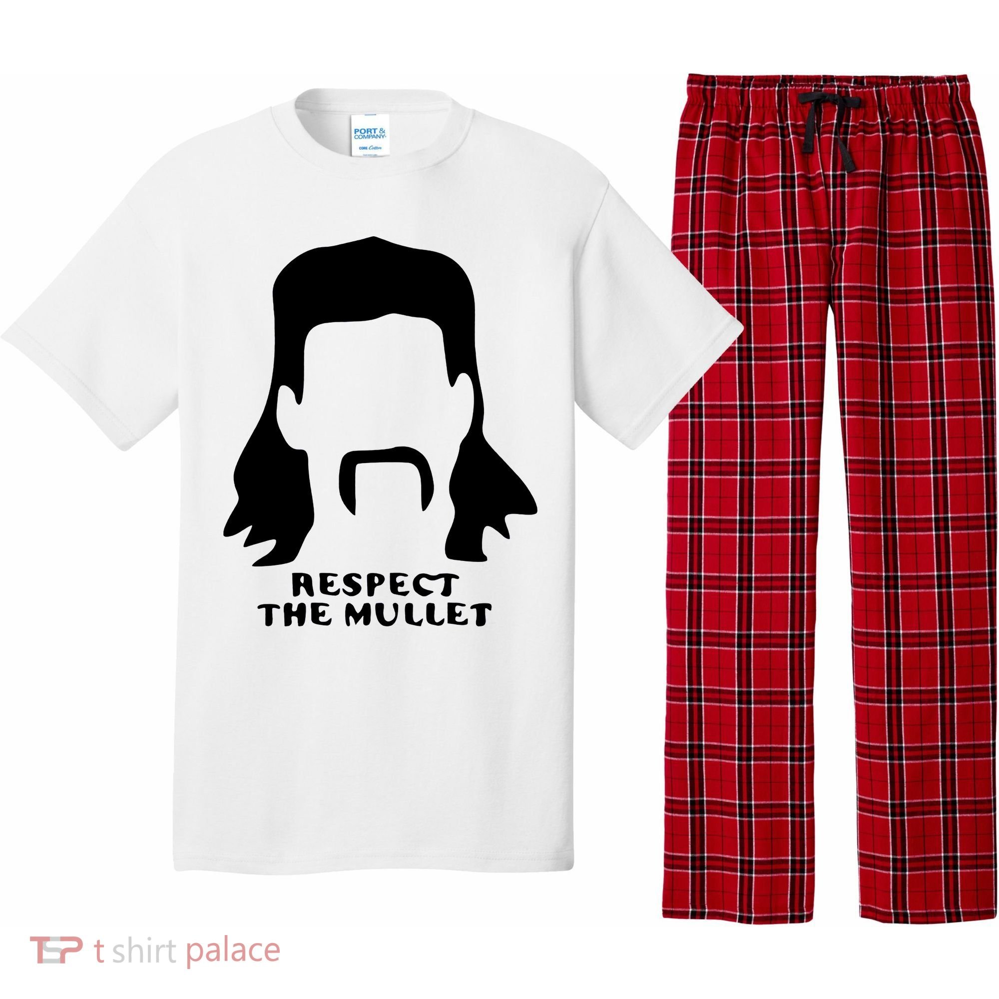 Respect The Mullet It's Mullet Time Funny Redneck Mullet Pajama Set