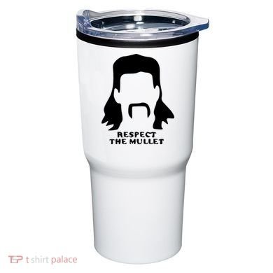 Respect The Mullet It's Mullet Time Funny Redneck Mullet Tumbler