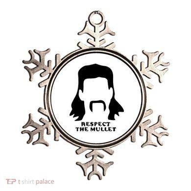 Respect The Mullet It's Mullet Time Funny Redneck Mullet Ornament
