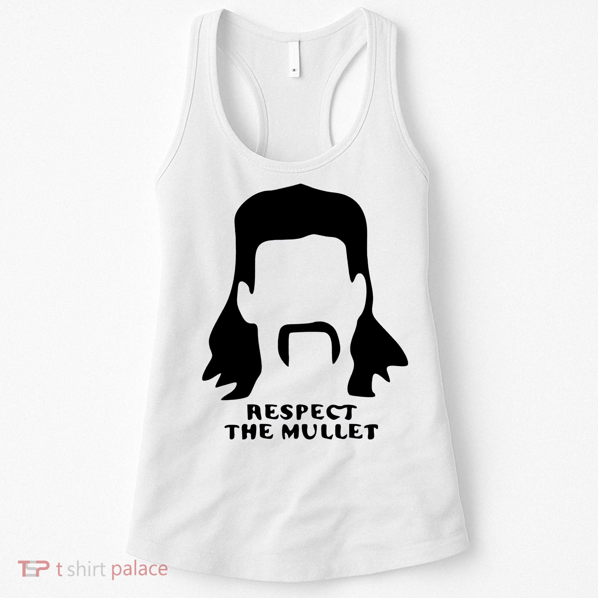 Respect The Mullet It's Mullet Time Funny Redneck Mullet Women's Tank Top