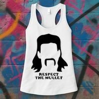 Respect The Mullet It's Mullet Time Funny Redneck Mullet Women's Tank Top thumb 3