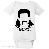 Respect The Mullet It's Mullet Time Funny Redneck Mullet Baby Bodysuit thumb 0