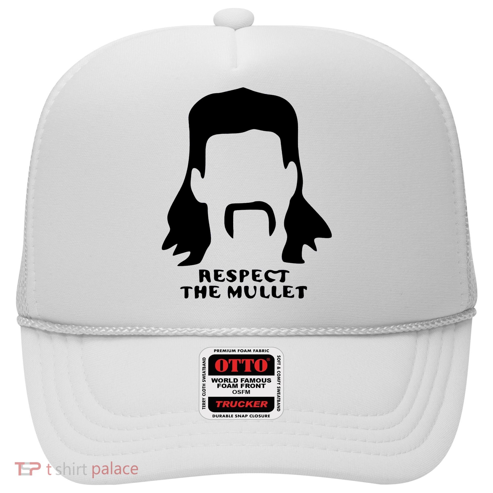 Respect The Mullet It's Mullet Time Funny Redneck Mullet Hat