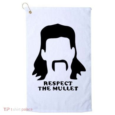 Respect The Mullet It's Mullet Time Funny Redneck Mullet Golf Towel