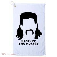 Respect The Mullet It's Mullet Time Funny Redneck Mullet Golf Towel thumb 0