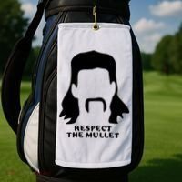 Respect The Mullet It's Mullet Time Funny Redneck Mullet Golf Towel thumb 2
