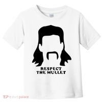 Respect The Mullet It's Mullet Time Funny Redneck Mullet Toddler T-Shirt thumb 0