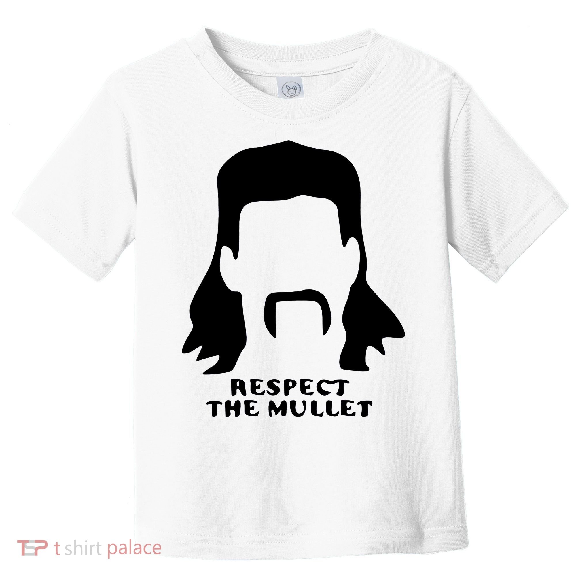 Respect The Mullet It's Mullet Time Funny Redneck Mullet Toddler T-Shirt