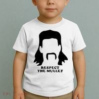Respect The Mullet It's Mullet Time Funny Redneck Mullet Toddler T-Shirt thumb 2