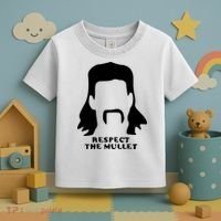 Respect The Mullet It's Mullet Time Funny Redneck Mullet Toddler T-Shirt thumb 3