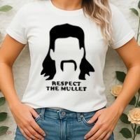 Respect The Mullet It's Mullet Time Funny Redneck Mullet Women's T-Shirt thumb 2