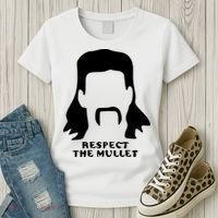 Respect The Mullet It's Mullet Time Funny Redneck Mullet Women's T-Shirt thumb 3