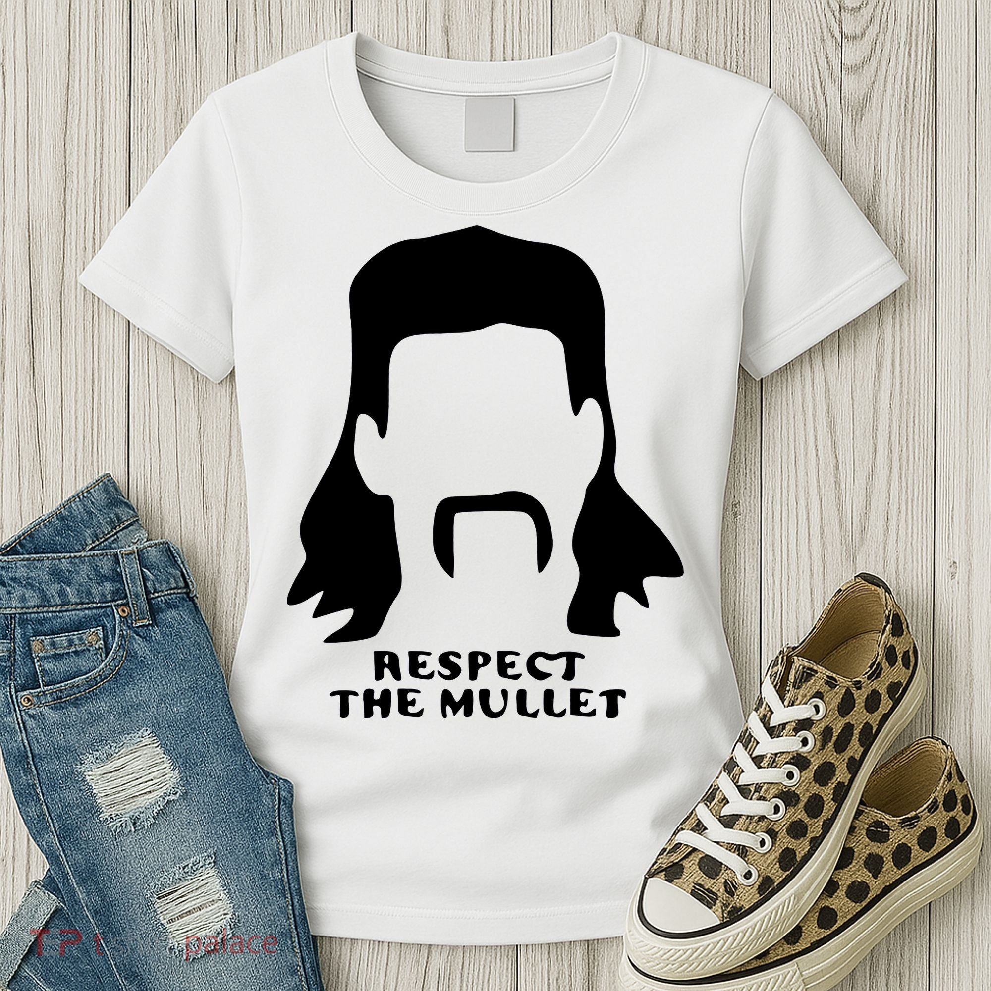 Respect The Mullet It's Mullet Time Funny Redneck Mullet Women's T-Shirt