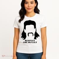 Respect The Mullet It's Mullet Time Funny Redneck Mullet Women's T-Shirt thumb 4