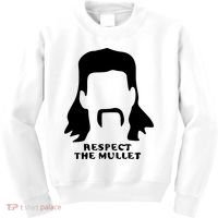 Respect The Mullet It's Mullet Time Funny Redneck Mullet Kids Sweatshirt thumb 0