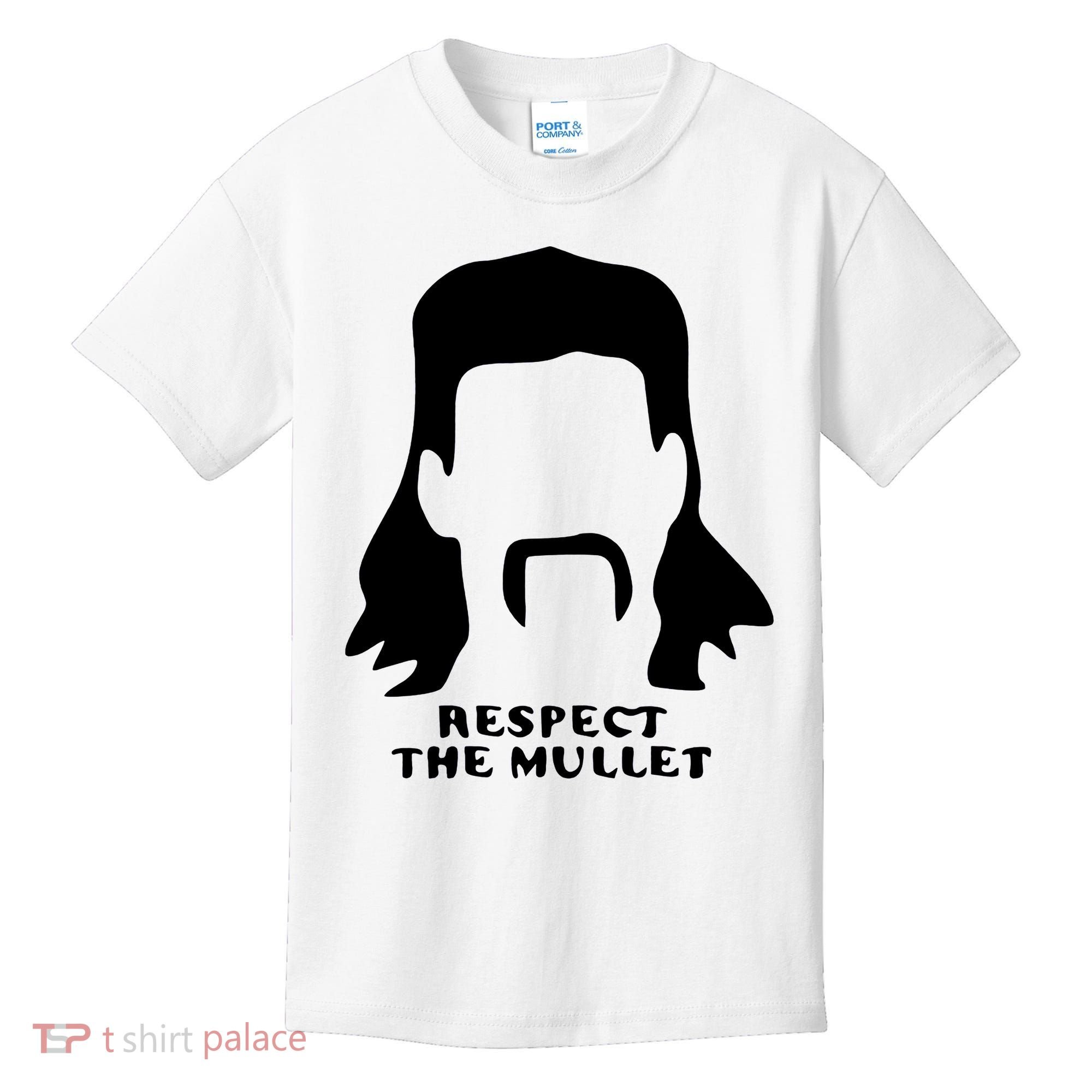Respect The Mullet It's Mullet Time Funny Redneck Mullet Kids T-Shirt