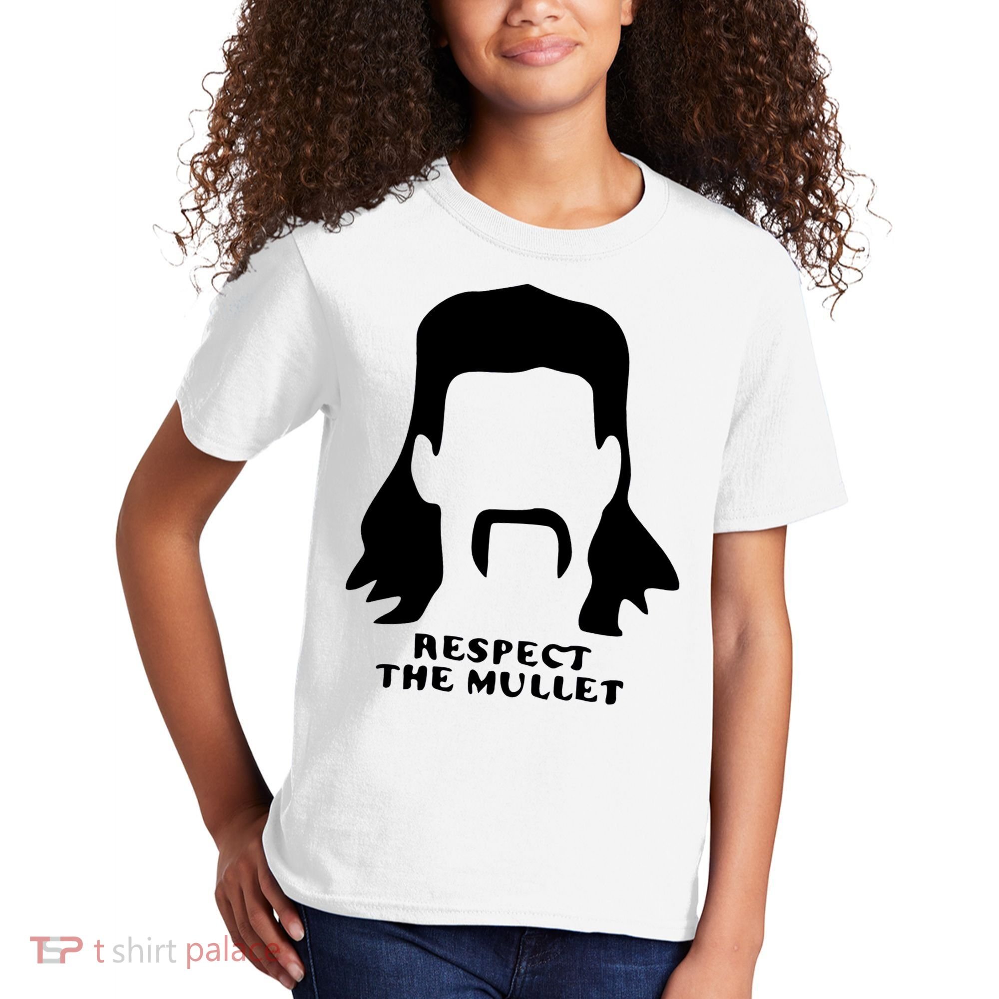Respect The Mullet It's Mullet Time Funny Redneck Mullet Kids T-Shirt